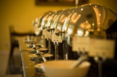The breakfast buffet