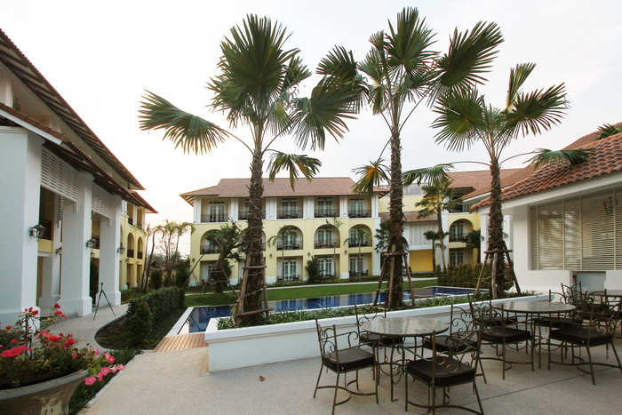 The hotel grounds